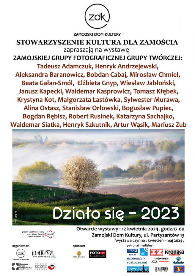 "Działo się 2023" - wystawa Zamojskiej Grupy Fotograficznej - Grupy Twórczej 