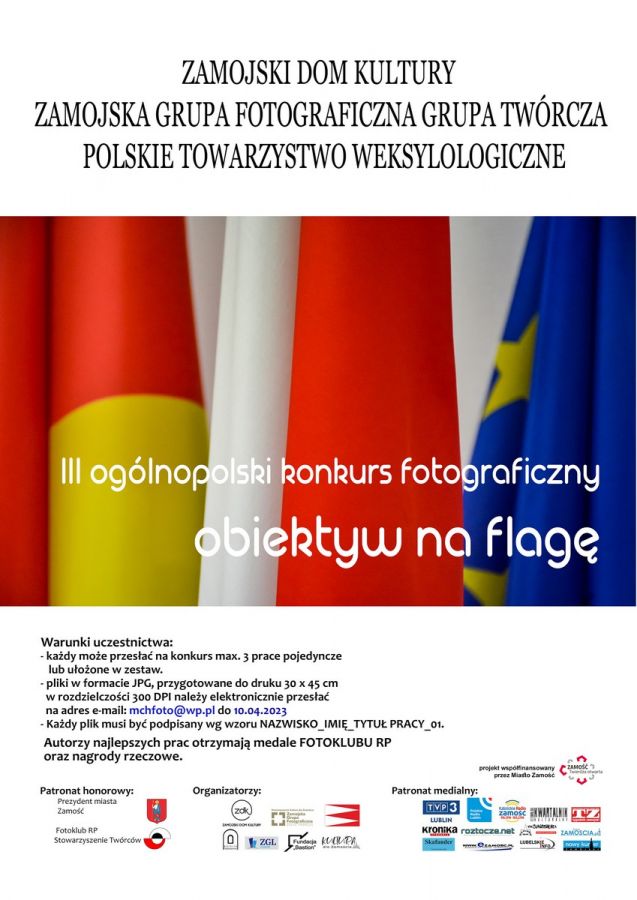 III Ogólnopolski Konkurs Fotograficzny  „Obiektyw Na Flagę”